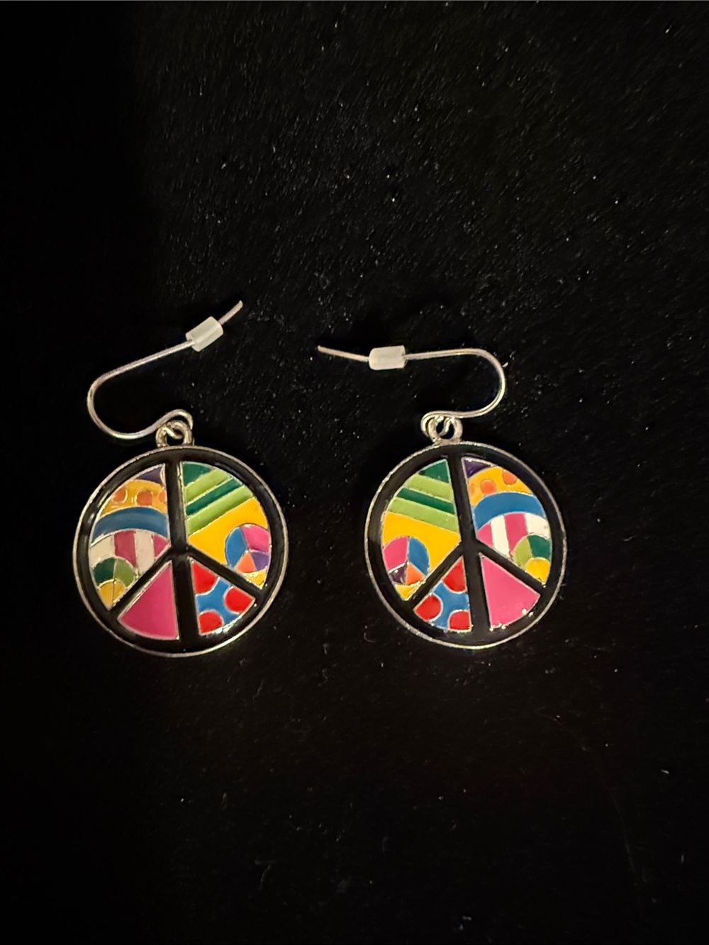 Peace Sign Drop Earrings